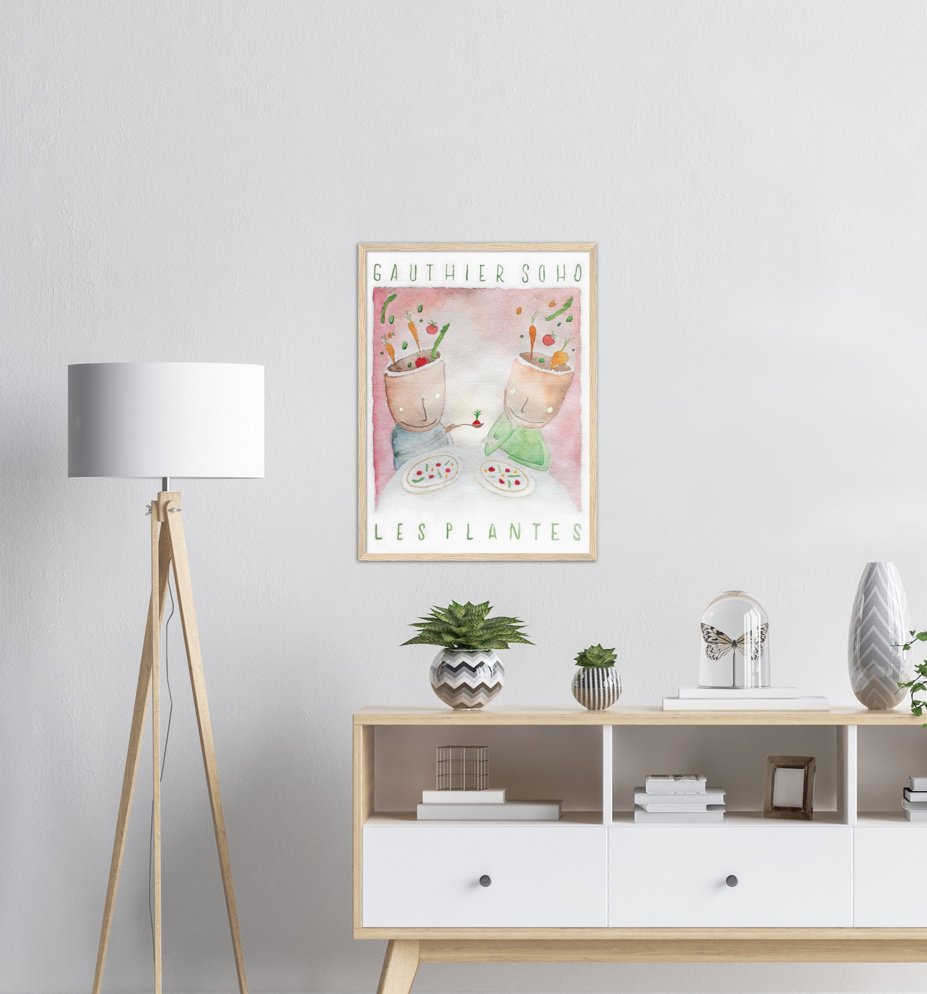 'Les Plantes' Framed Vegan Menu Print - Gauthier Soho 2017